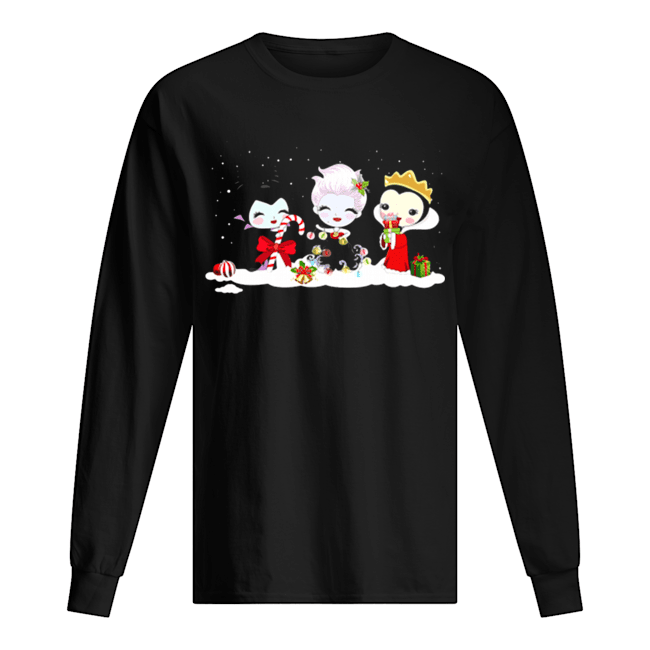 Maleficent Ursula Evil Queen Merry Christmas Long Sleeved T-shirt 