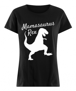 Mama Saurus Rex Family Dinosaur Christmas Pajamas  Classic Women's T-shirt