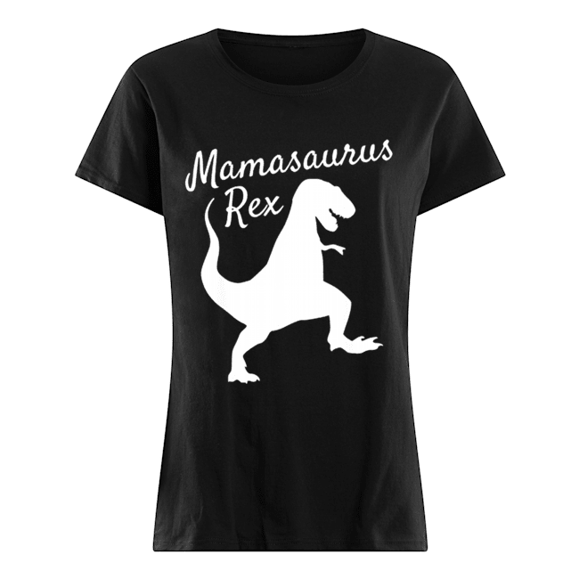 Mama Saurus Rex Family Dinosaur Christmas Pajamas Classic Women's T-shirt