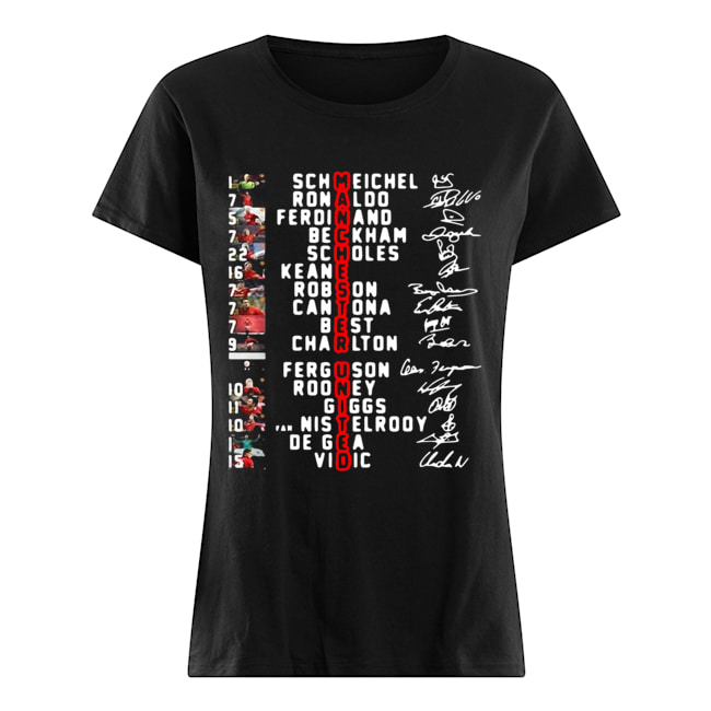 Manchester United Football Club Players Legends signature Classic Women's T-shirt