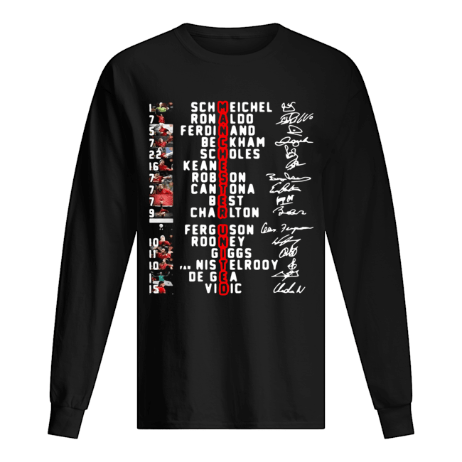 Manchester United Football Club Players Legends signature Long Sleeved T-shirt 