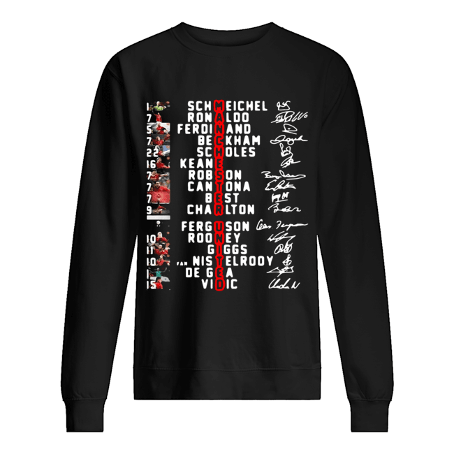 Manchester United Football Club Players Legends signature Unisex Sweatshirt