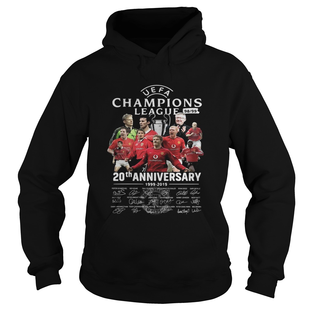 Manchester United UEFA Champions League 98 99 20th Anniversary Signatures Hoodie