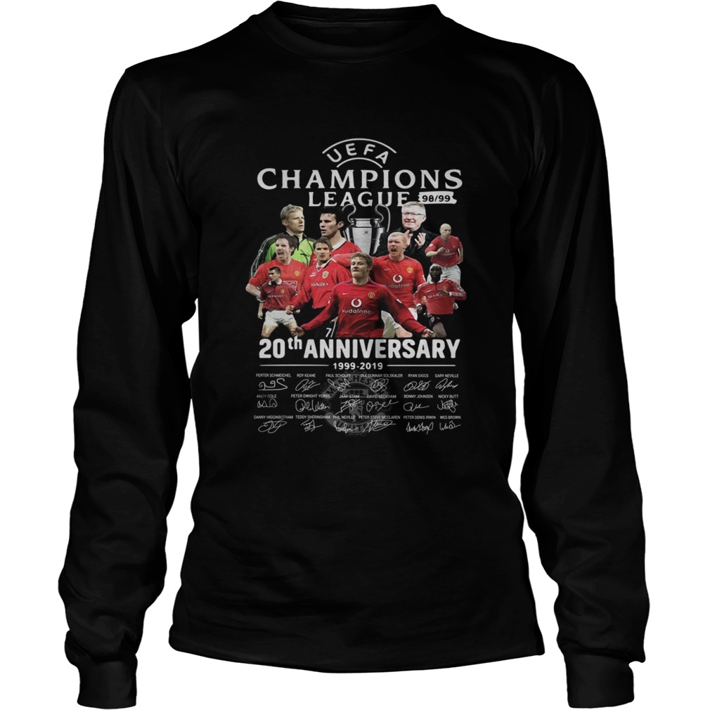 Manchester United UEFA Champions League 98 99 20th Anniversary Signatures LongSleeve