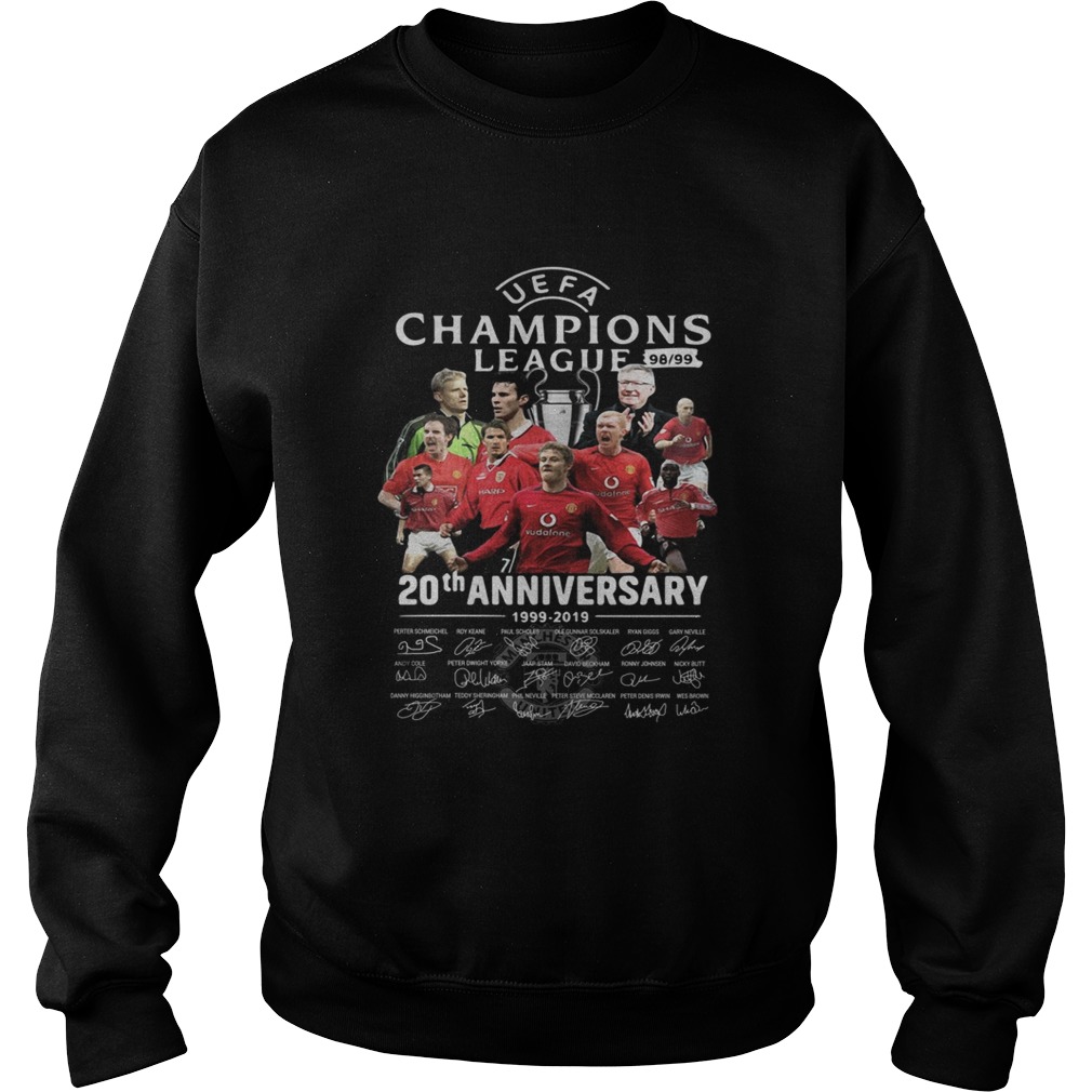 Manchester United UEFA Champions League 98 99 20th Anniversary Signatures Sweatshirt