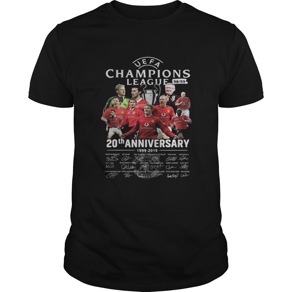 Manchester United UEFA Champions League 98 99 20th Anniversary Signatures shirt