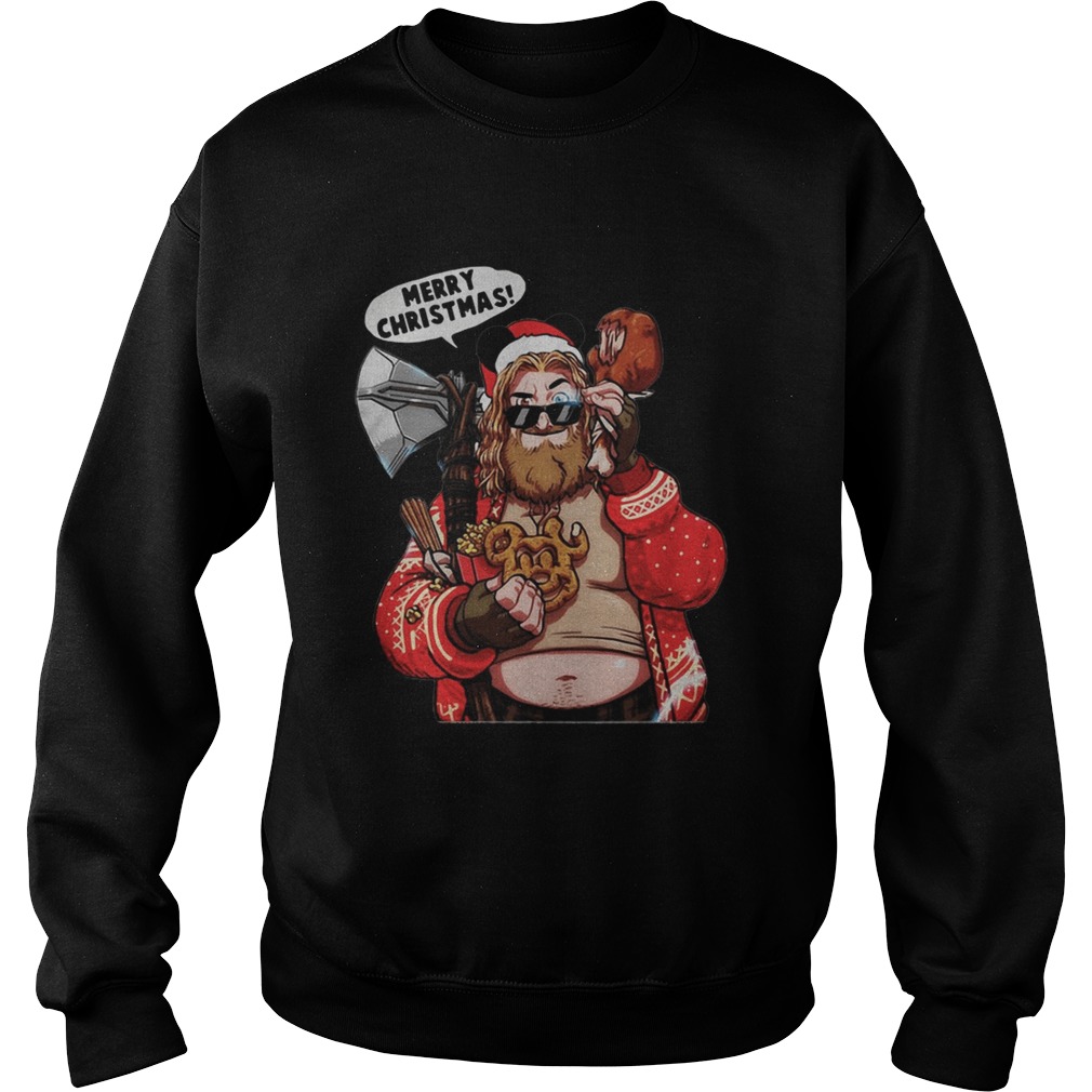 Marvel Avengers endgame Fat Thor Merry Christmas Sweatshirt