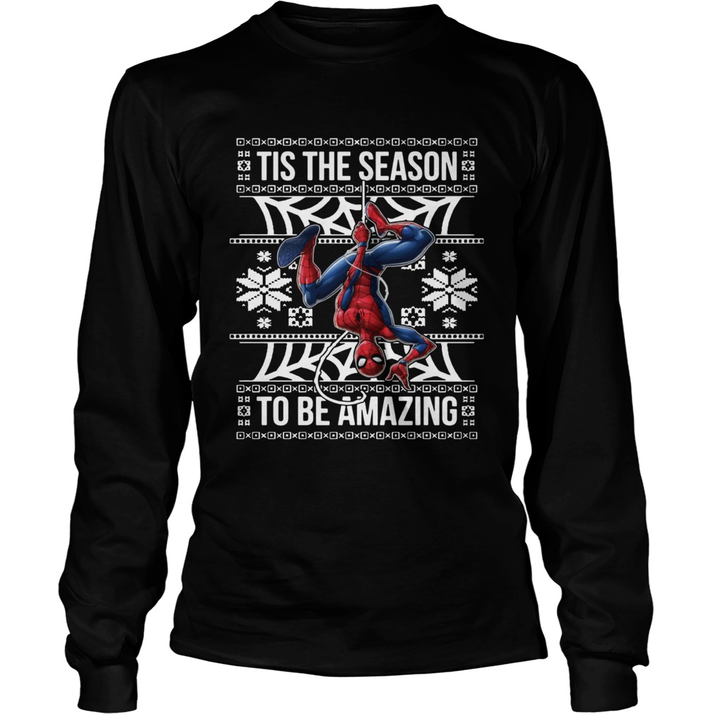 Marvel Spider Man Tis The Season To Be Amazing Ugly Christmas LongSleeve