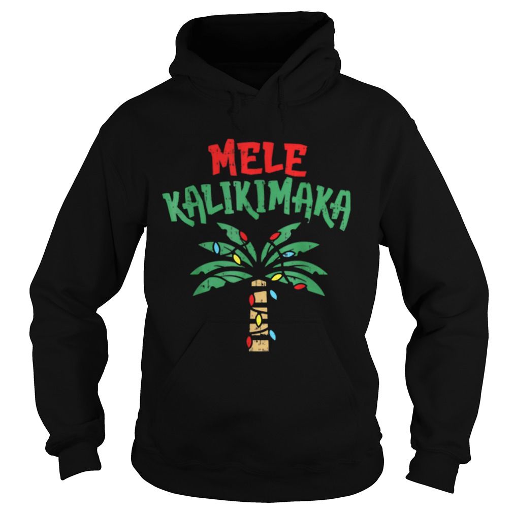 Mele Kalikimaka Palm Tree Hawaiian Christmas In July Hoodie