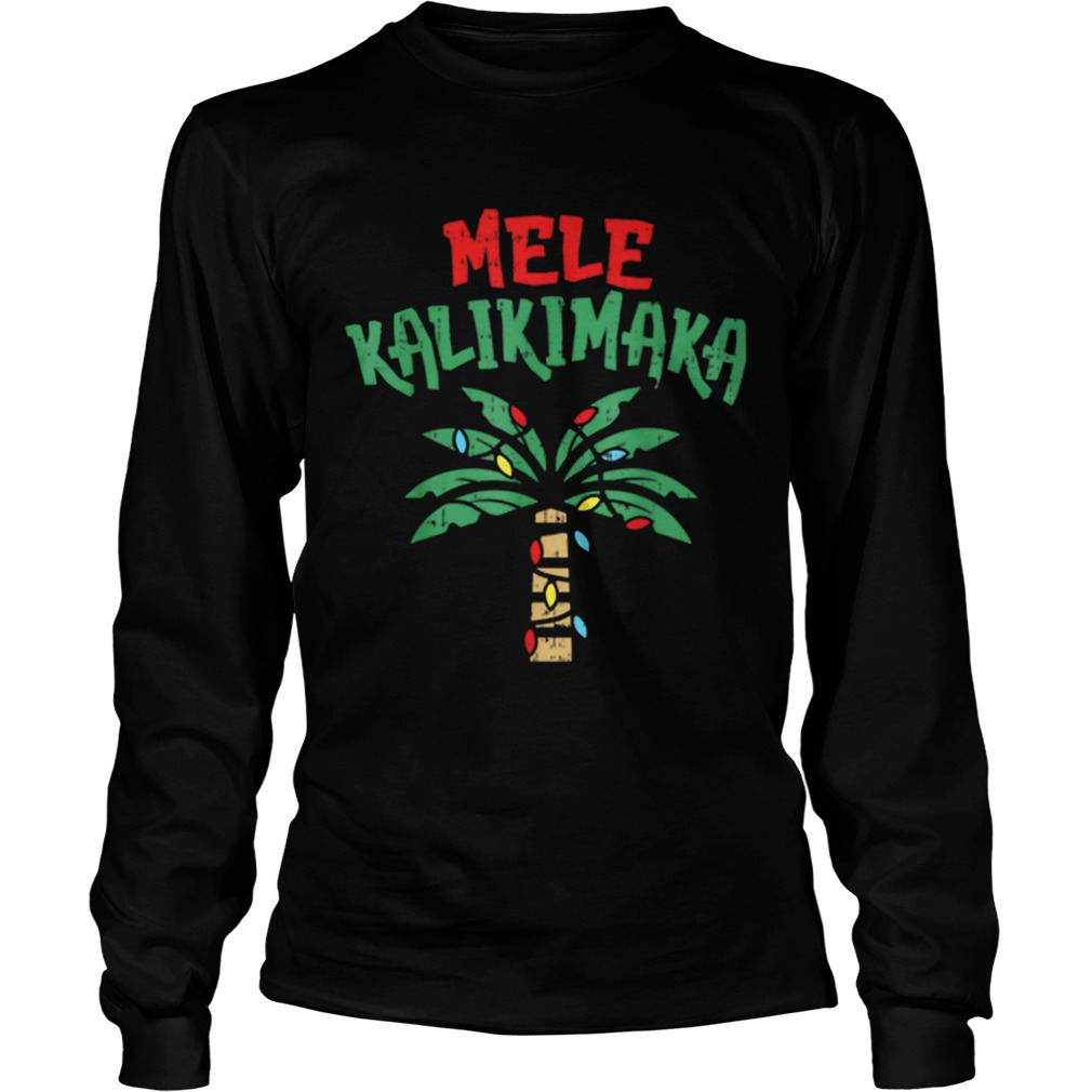 Mele Kalikimaka Palm Tree Hawaiian Christmas In July LongSleeve