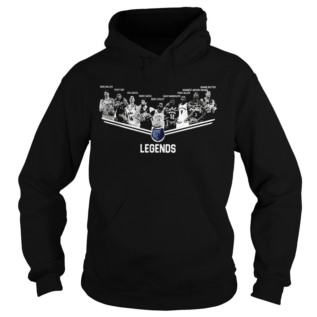 Memphis Grizzlies Basketball Players Legends Signatures Hoodie