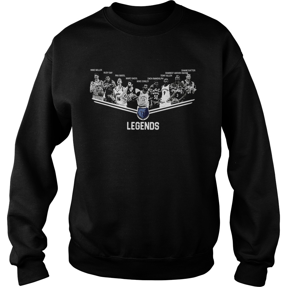 Memphis Grizzlies Basketball Players Legends Signatures Sweatshirt