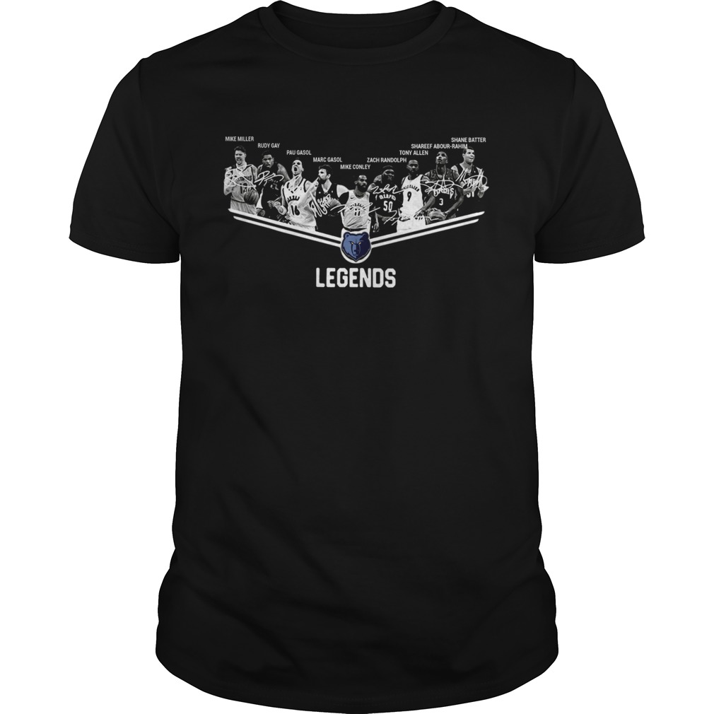 Memphis Grizzlies Basketball Players Legends Signatures shirt