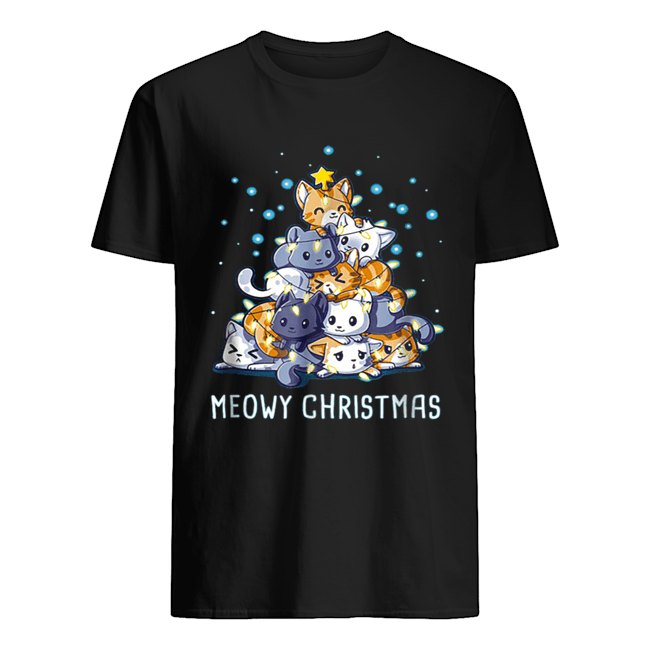 Meowy Christmas Cat Tree shirt