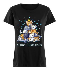 Meowy Christmas Cat Tree  Classic Women's T-shirt