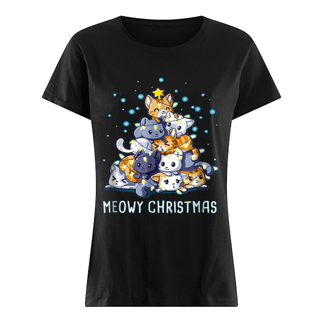 Meowy Christmas Cat Tree Classic Women's T-shirt