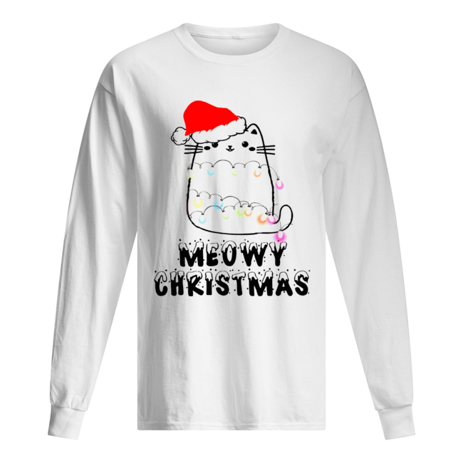 Meowy Christmas Holiday Long Sleeved T-shirt 