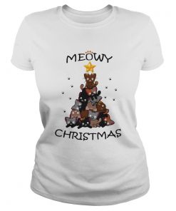 Meowy Christmas Tree Cute Merry Xmas  Classic Ladies