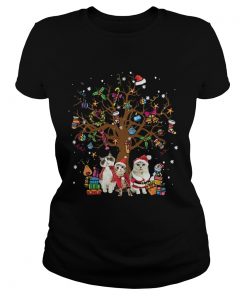 Meowy Merry Christmas Cats Christmas tree  Classic Ladies