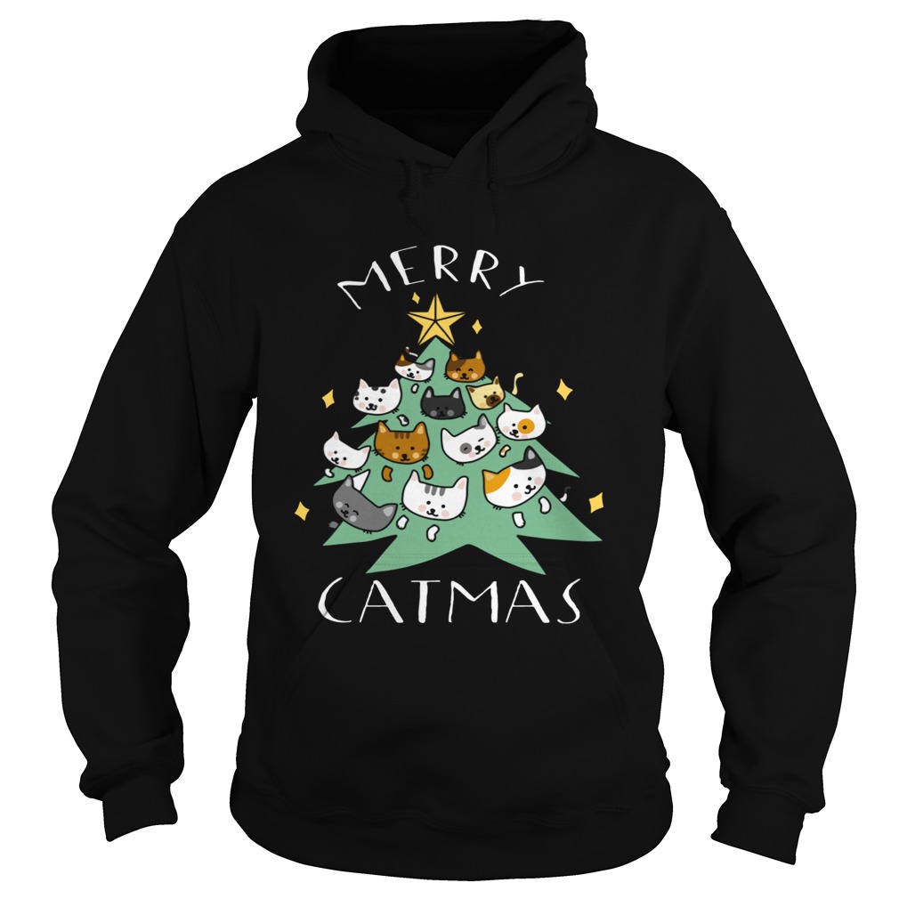 Merry Catmas Funny Cool Christmas Hoodie