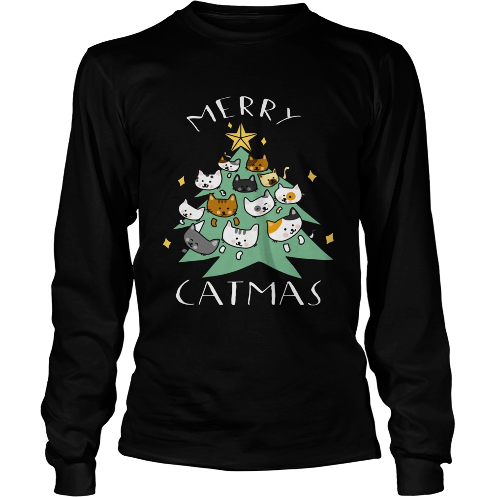 Merry Catmas Funny Cool Christmas LongSleeve