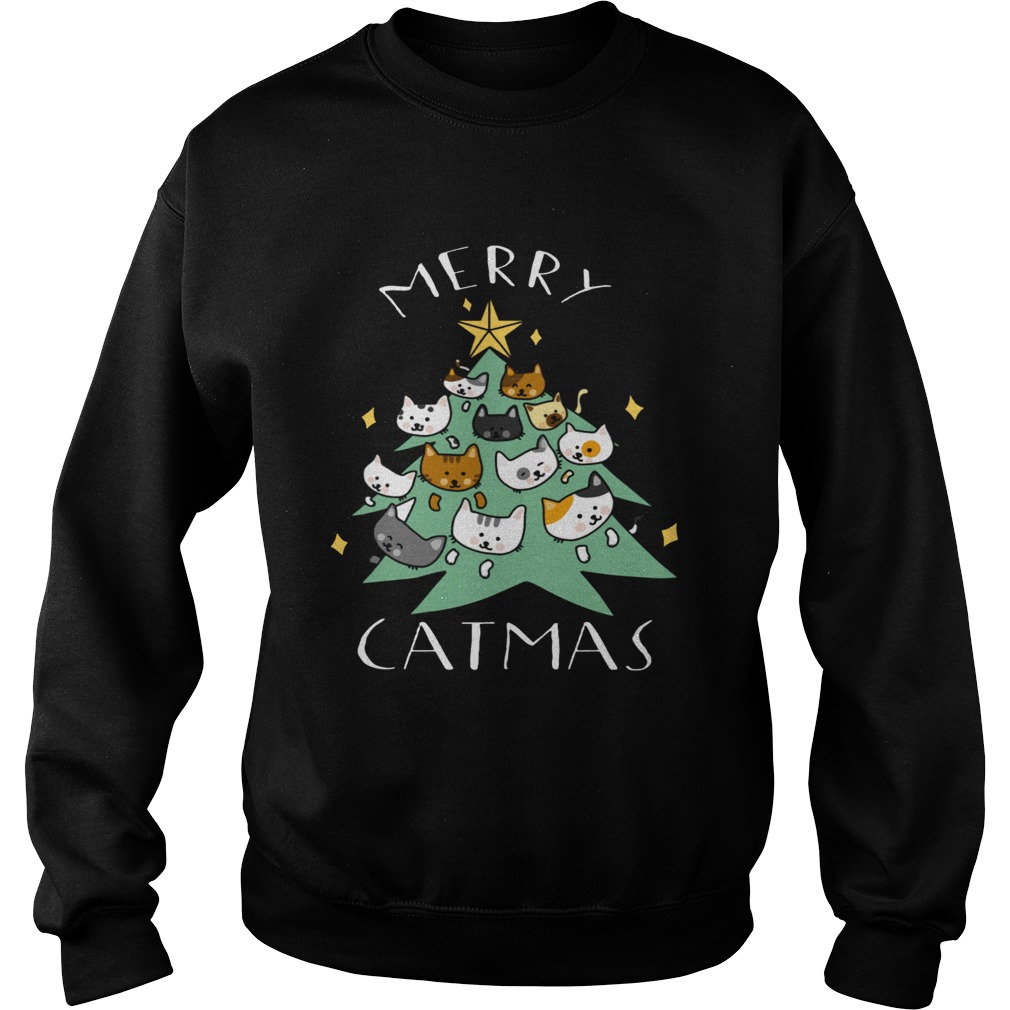 Merry Catmas Funny Cool Christmas Sweatshirt