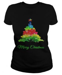 Merry Christmas Colorful Christmas Tree  Classic Ladies