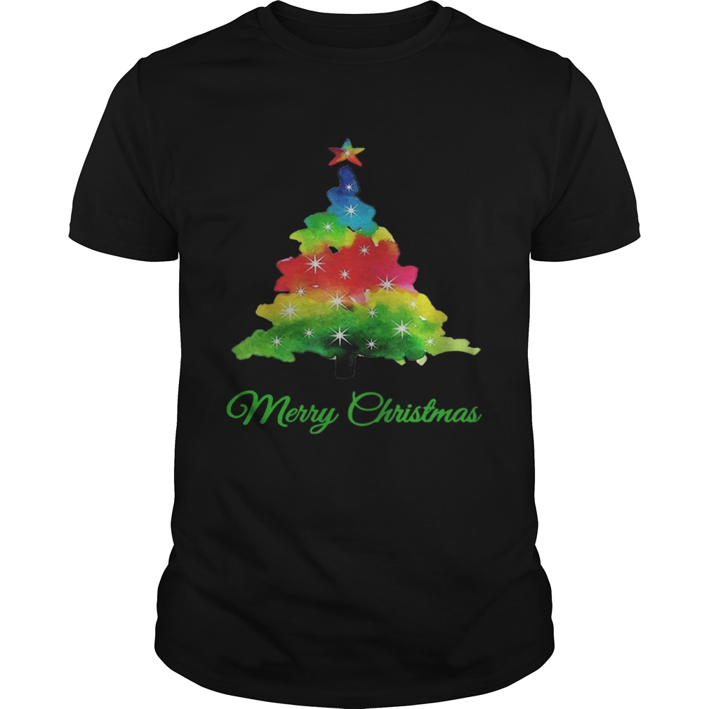 Merry Christmas Colorful Christmas Tree shirt