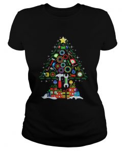 Merry Christmas Mechanic Christmas Tree  Classic Ladies