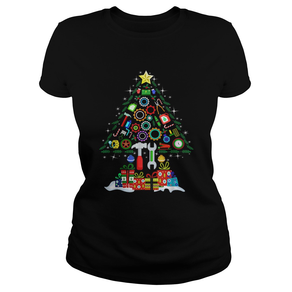 Merry Christmas Mechanic Christmas Tree Classic Ladies