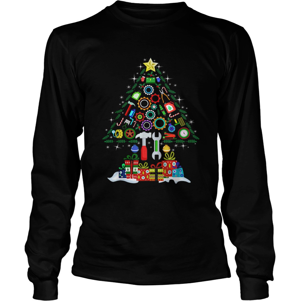 Merry Christmas Mechanic Christmas Tree LongSleeve