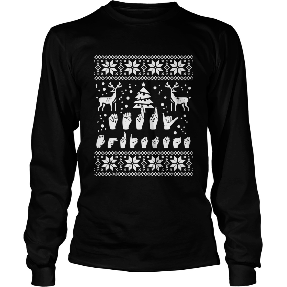 Merry Christmas Sign Language ASL LongSleeve