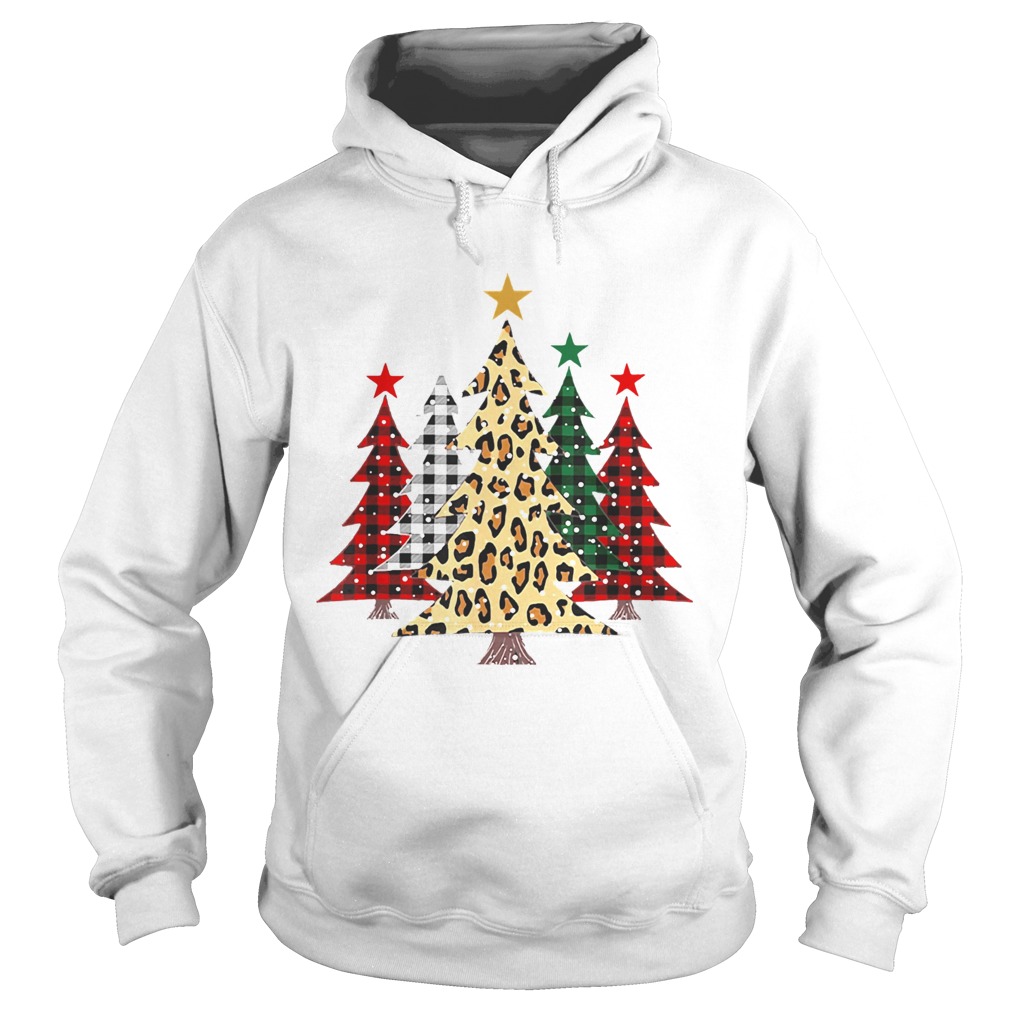 Merry Christmas Trees with Buffalo Plaid Hoodie