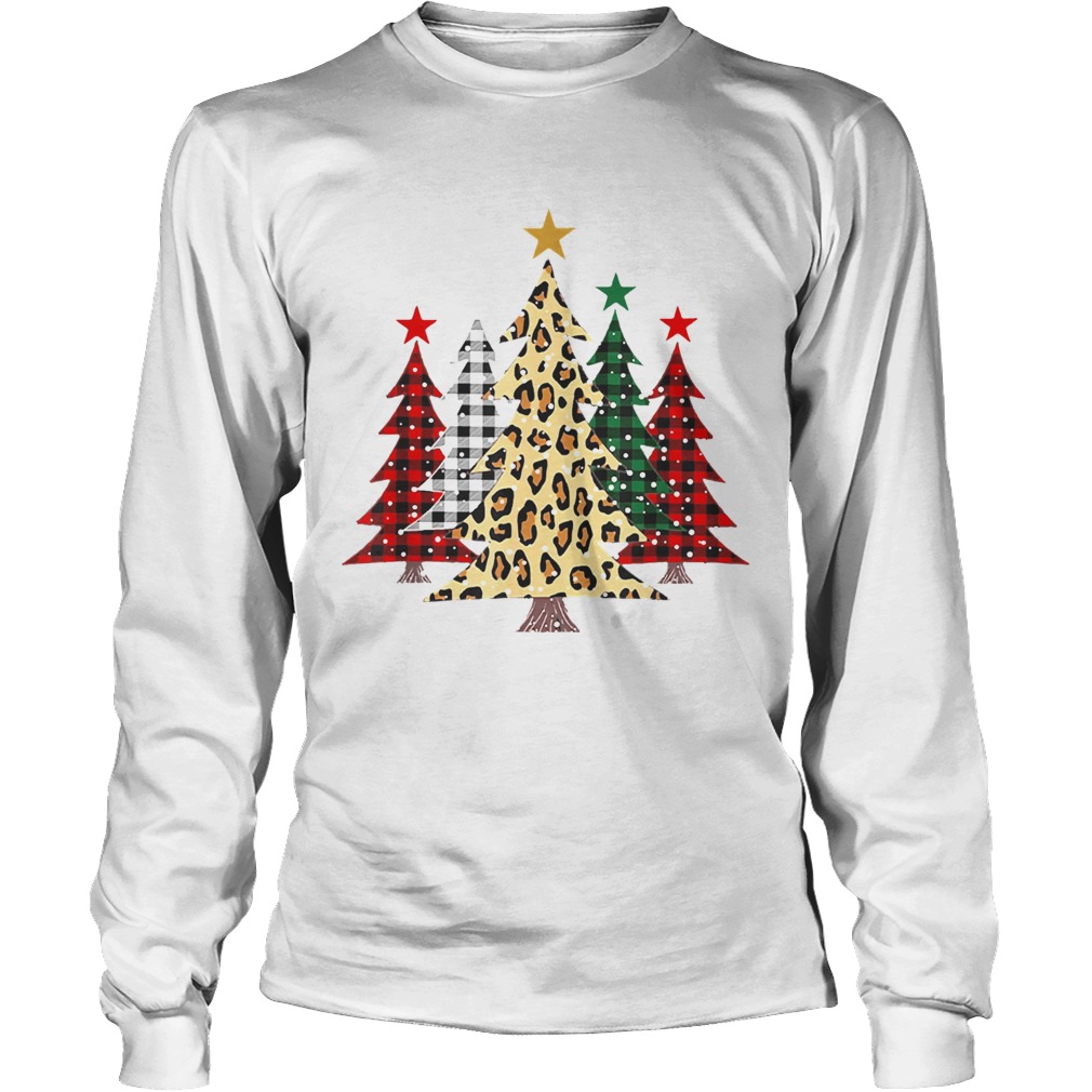 Merry Christmas Trees with Buffalo Plaid LongSleeve