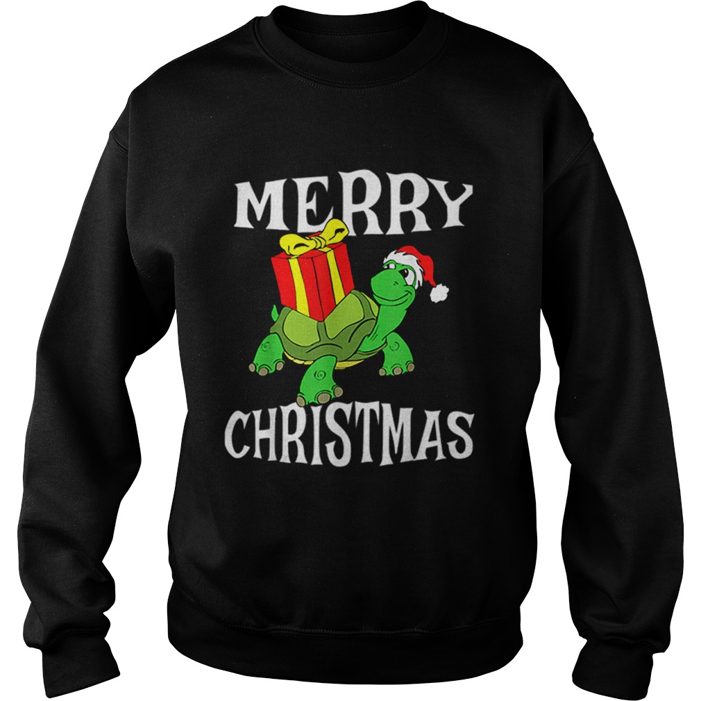 Merry Christmas Turtle Santa Hat Cute XMAS Present Gift Sweatshirt