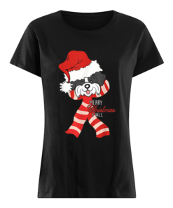 Merry Christmas Y’all Santa Shih Tzu Dog Xmas lover gift  Classic Women's T-shirt