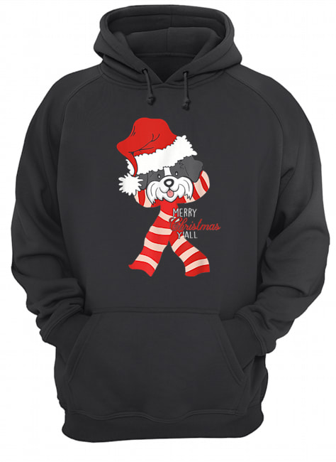 Merry Christmas Y’all Santa Shih Tzu Dog Xmas lover gift Unisex Hoodie