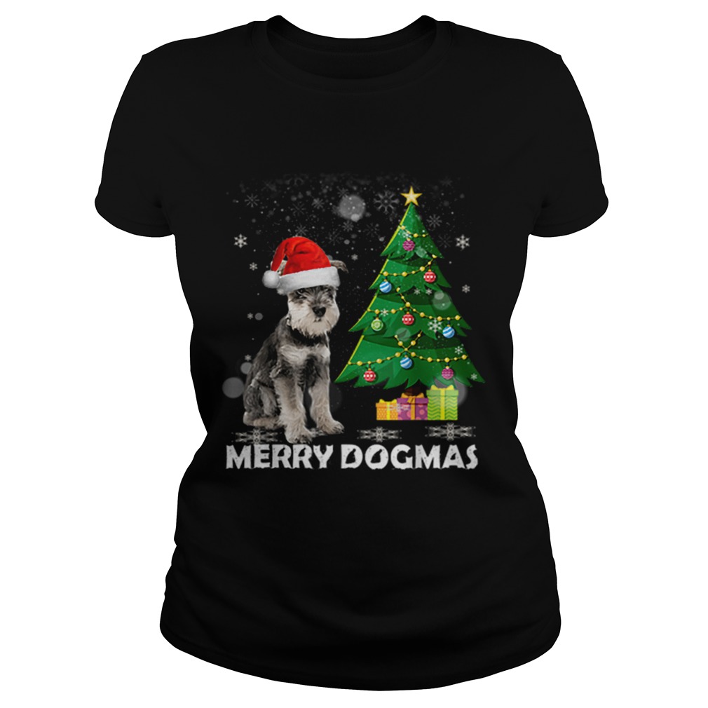 Merry Dogmas Schnauzer Christmas dog decor Xmas tree Classic Ladies