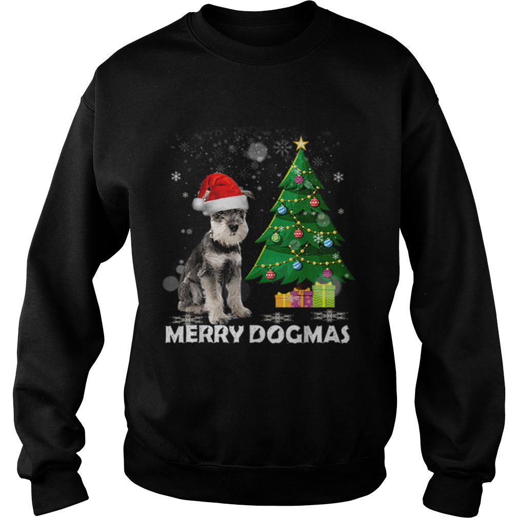 Merry Dogmas Schnauzer Christmas dog decor Xmas tree Sweatshirt