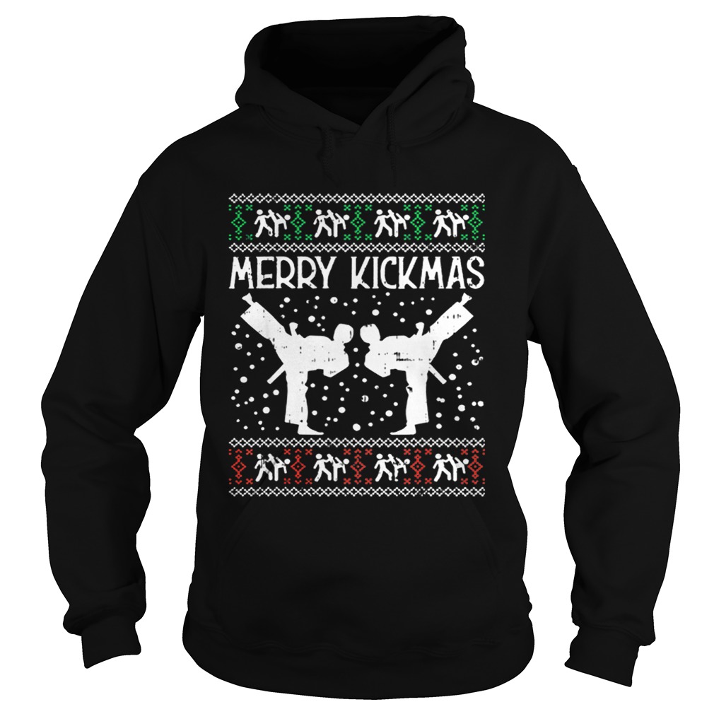 Merry Kickmas Ugly Christmas Karate Jiu Jitsu Martial Gift Hoodie