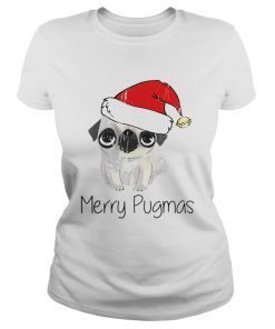 Merry Pugmas Pug Dog Christmas Time Pug Love  Classic Ladies