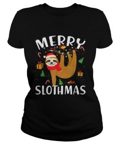 Merry Slothmas Christmas Pajama for Sloth Lovers  Classic Ladies