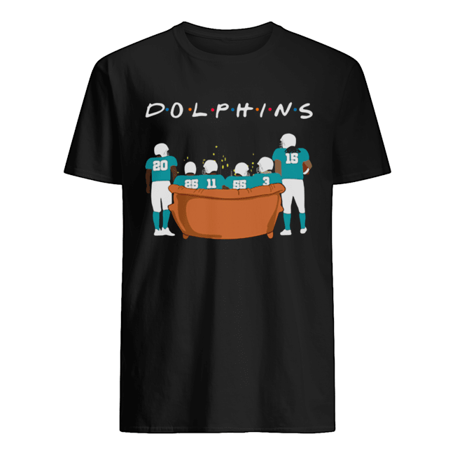 Miami Dolphins Friends TV show sitting on the sofa shirt