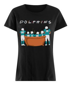 Miami Dolphins Friends TV show sitting on the sofa  Classic Women's T-shirt