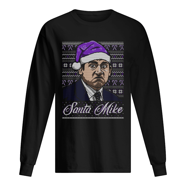 Michael Scott Santa Mike Ugly Christmas Long Sleeved T-shirt 