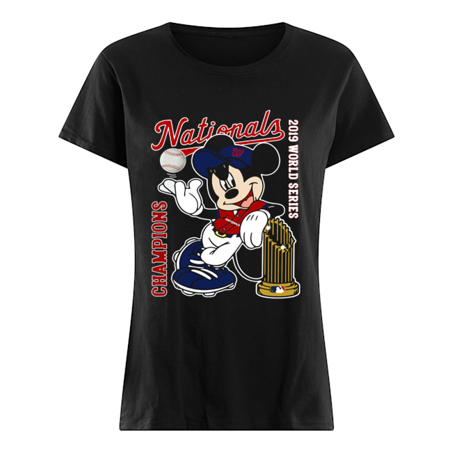 Mickey Mouse Disney Washington Nationals Champions 2019 World Series Classic Women's T-shirt