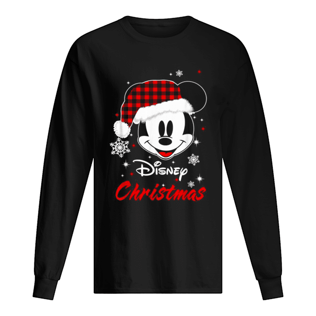 Mickey Mouse Santa Disney Christmas Long Sleeved T-shirt 