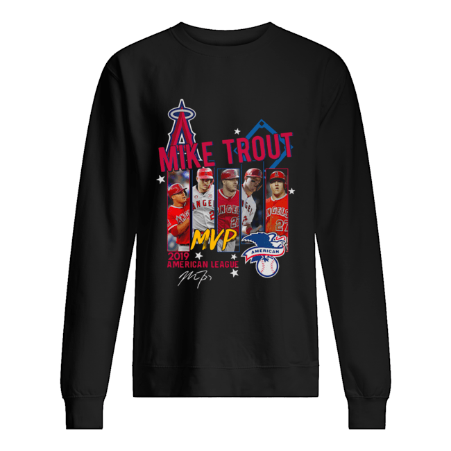 Mike Trout Los Angeles Angels MVP American League 2019 Signature Unisex Sweatshirt