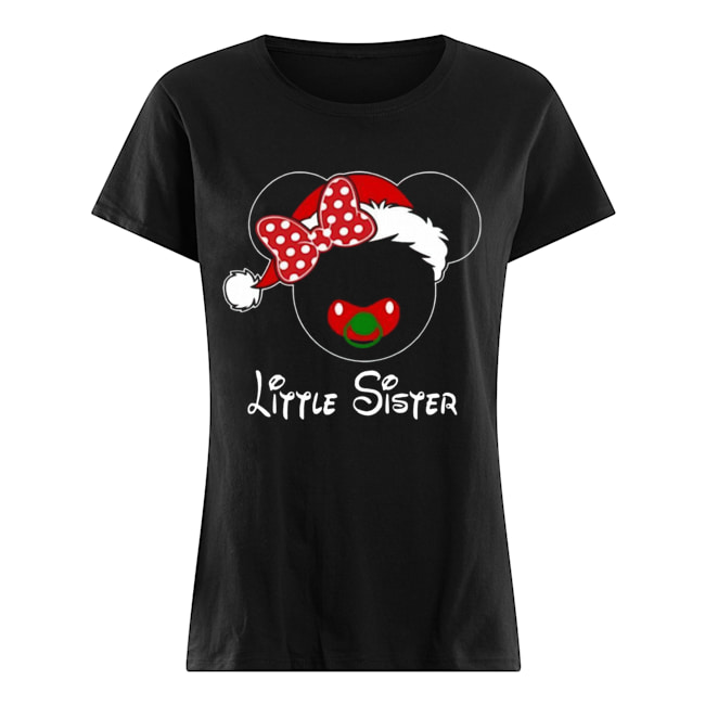 Minnie Santa Claus Little Sister Family Christmas Toddler Classic Women's T-shirt