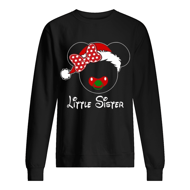 Minnie Santa Claus Little Sister Family Christmas Toddler Unisex Sweatshirt